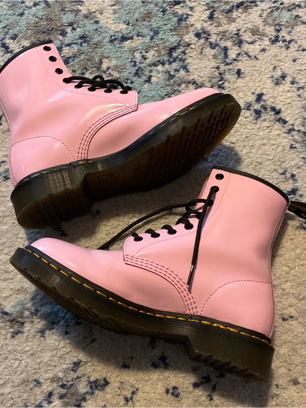 Dr. Martens Pink Glossy size 7 women’s Lace-Up Combat Boots
